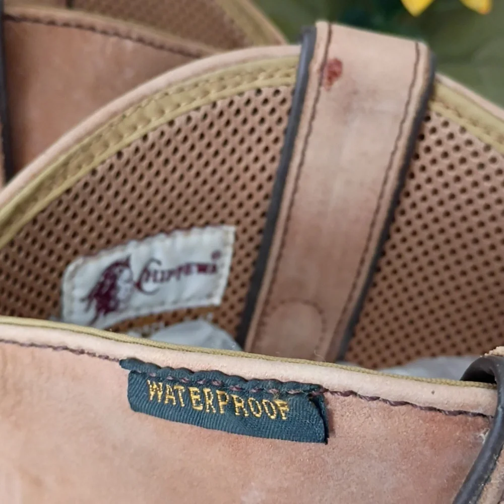 Chippewa Light Brown Leather Boots Waterproof